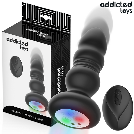 ADDICTED TOYS - PLUG ANAL ROTATIF ET VIBRANT, TÉLÉCOMMANDE AVEC LUMIÈRE LED ADDICTED TOYS