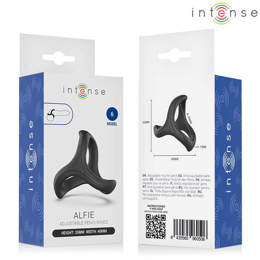 INTENSE - ALFIE ANNEAU PÉNIS TRIPLE RÉGLABLE MODÈLE 6 INTENSE COUPLES TOYS