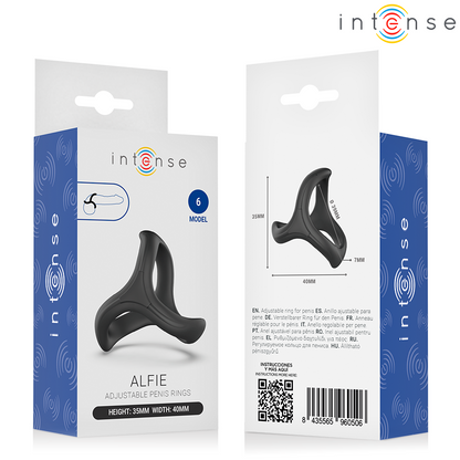 INTENSE - ALFIE ANNEAU PÉNIS TRIPLE RÉGLABLE MODÈLE 6 INTENSE COUPLES TOYS