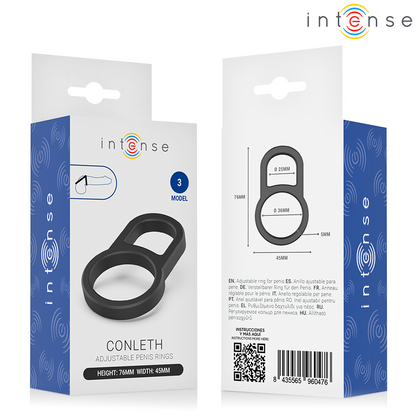 INTENSE - CONLETH ANNEAU PÉNIS DOUBLE RÉGLABLE MODÈLE 3 ADDICTED TOYS
