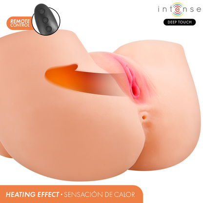 INTENSE DEEP TOUCH - MASTURBATEUR RÉALISTE GINGER AVEC SUCCION VAGINALE, EFFET CHAUD ET TÉLÉCOMMANDE INTENSE DEEP TOUCH