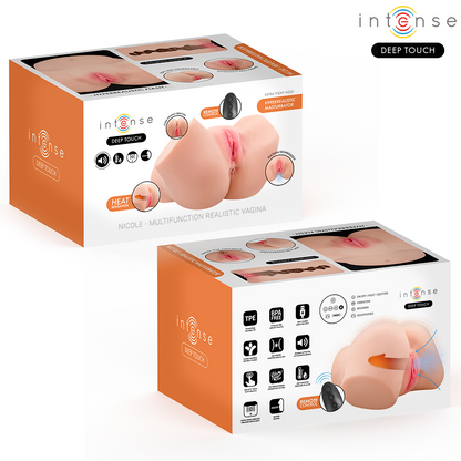 INTENSE DEEP TOUCH - NICOLE GÉMISSEMENTS RÉALISTES, MASTURBATEUR À SUCCION VAGINALE AVEC EFFET CHAUD ET TÉLÉCOMMANDE INTENSE DEEP TOUCH