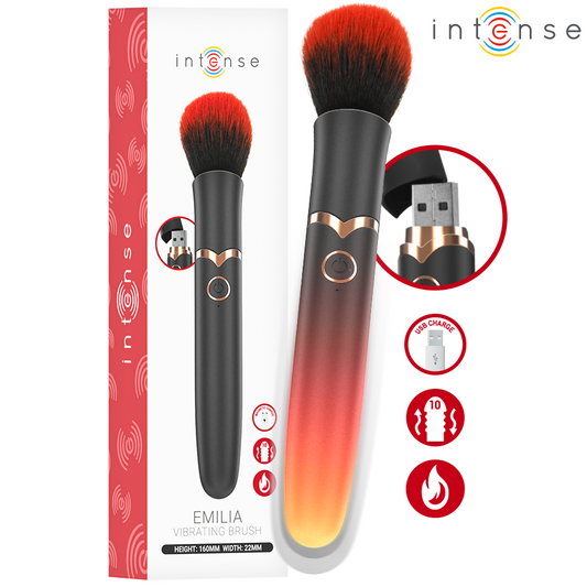 INTENSE - EMILIA BROSSE VIBRANTE CHAUFFANTE 16 CM INTENSE FUN TOYS