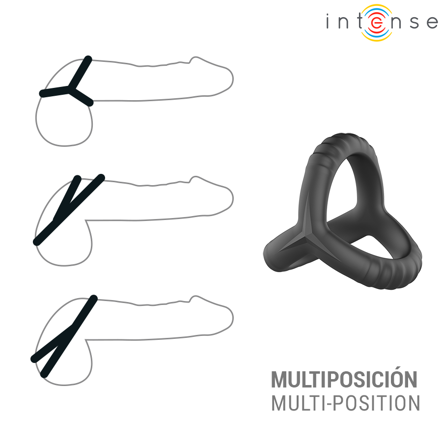 INTENSE - JOHN ANNEAU TRIPLE AJUSTABLE POUR LE PÉNIS MODÈLE 4 INTENSE COUPLES TOYS