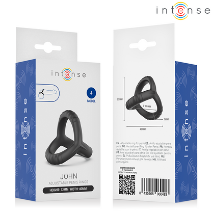 INTENSE - JOHN ANNEAU TRIPLE AJUSTABLE POUR LE PÉNIS MODÈLE 4 INTENSE COUPLES TOYS