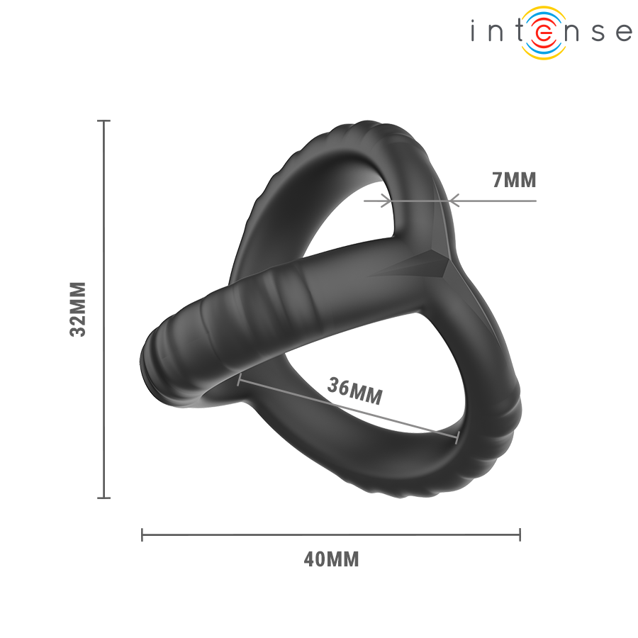 INTENSE - JOHN ANNEAU TRIPLE AJUSTABLE POUR LE PÉNIS MODÈLE 4 INTENSE COUPLES TOYS