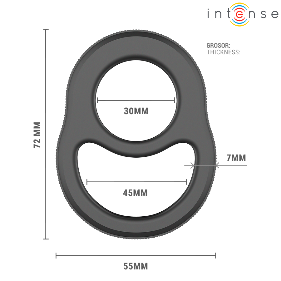INTENSE - RICHARD DOUBLE ANNEAU PÉNIS MODÈLE 1 INTENSE COUPLES TOYS