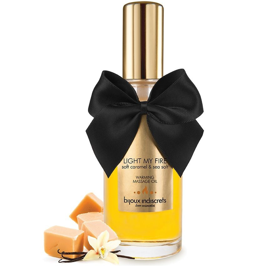 BIJOUX - HUILE DE MASSAGE EFFET CHALEUR ARÔME CARAMEL BIJOUX LOVE COSMETIQUES