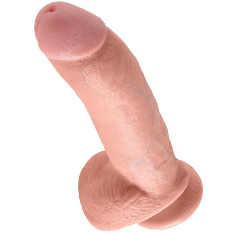 KING COCK - 9 CHAIR DE GODE AVEC BOULES 22.9 CM KING COCK