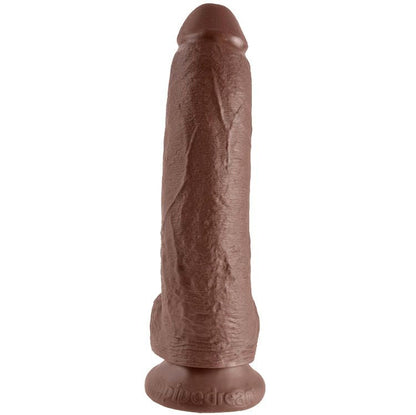 KING COCK - 9 GODE MARRON AVEC BOULES 22.9 CM KING COCK
