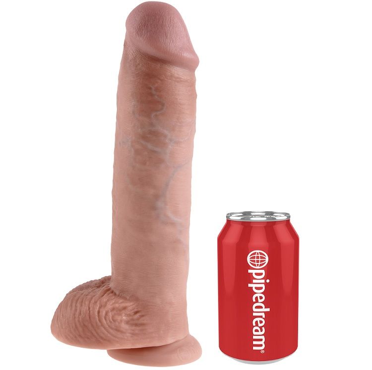 KING COCK - 11 CHAIR DE GODE AVEC BOULES 28 CM KING COCK