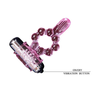 BAILE - ANNEAU SILICONE 10 RYTHMES DE LANGUE AVEC VIBRATION ROSE BAILE FOR HIM
