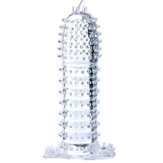 BAILE - GAINE PÉNIENNE AVEC POINTS STIMULANTS TRANSPARENTS 14 CM BAILE FOR HIM