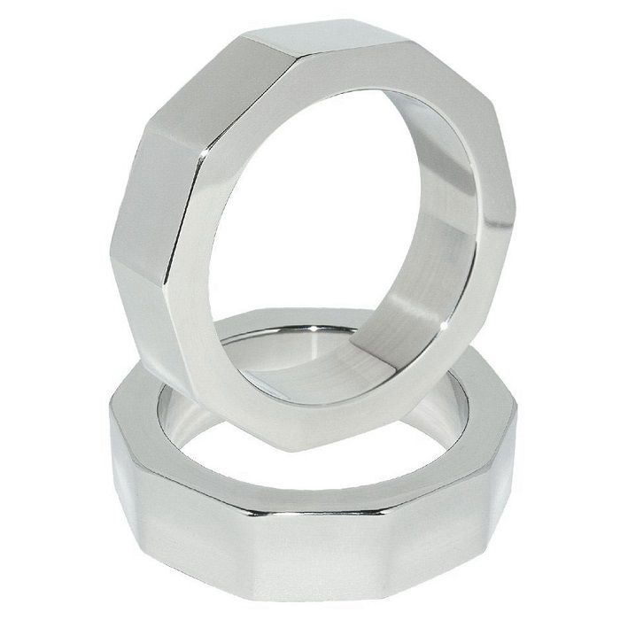 METAL HARD - ANNEAU DE PÉNIS ET DÉCROU DE TESTICULE 50 MM METAL HARD
