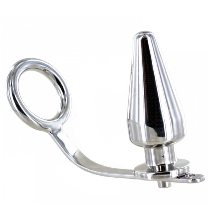 METAL HARD - ANNEAU EN ACIER AVEC PLUG ANAL 80 X 55 MM METAL HARD