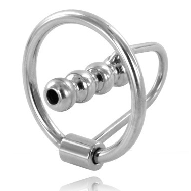 METAL HARD - ANNEAU DE GLAND EN AVEC BOUCHON URÉTRAL 30MM METAL HARD