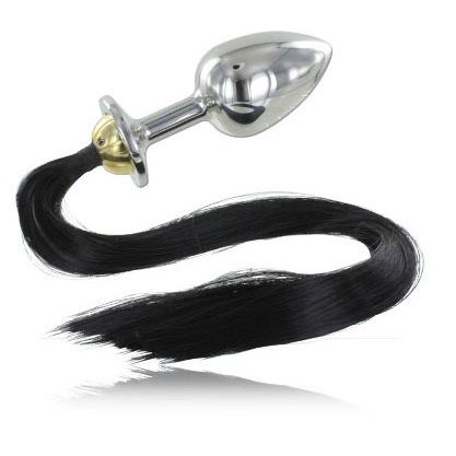 METAL HARD - PLUG ANAL EN ACIER METALHARD AVEC QUEUE 8,89CM METAL HARD