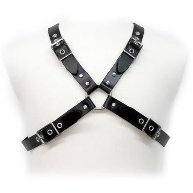HARNAIS EN CUIR POUR HOMMES - BOUCLE NOIRE LEATHER BODY