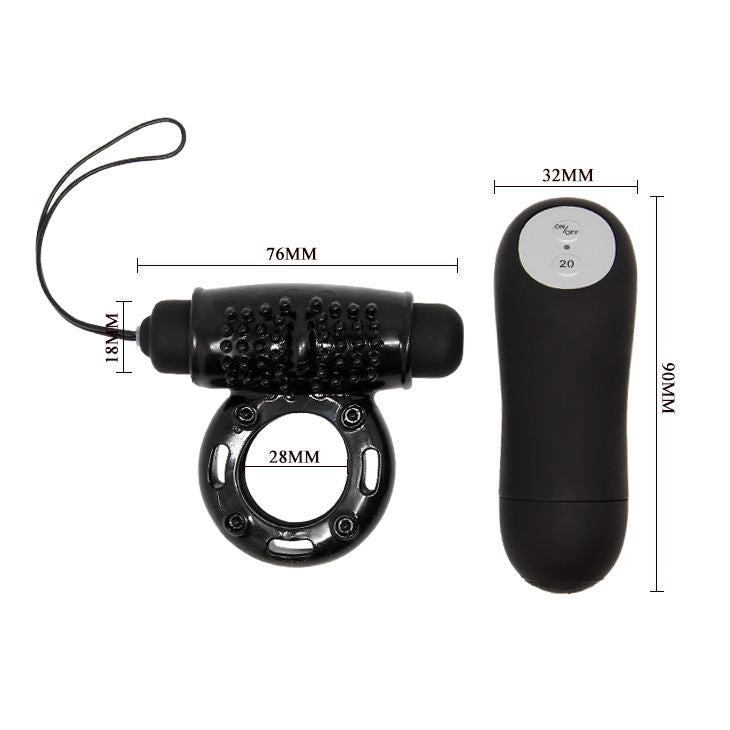 BAILE - ANNEAU DE TÉLÉCOMMANDE NOIR 20V BAILE FOR HIM