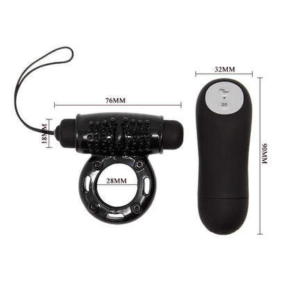 BAILE - ANNEAU DE TÉLÉCOMMANDE NOIR 20V BAILE FOR HIM
