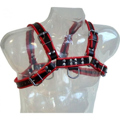 LEATHER BODY - HARNAIS CHAÎNE III NOIR / ROUGE LEATHER BODY