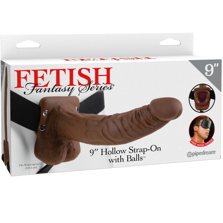 FETISH FANTASY SERIES - SANGLE CREUSE 9 AVEC BOULES 22.9CM MARRON FETISH FANTASY SERIES