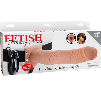 FETISH FANTASY SERIES - 11 STRAP-ON CREUX VIBRANT AVEC BILLES 27.9CM CHAIR FETISH FANTASY SERIES