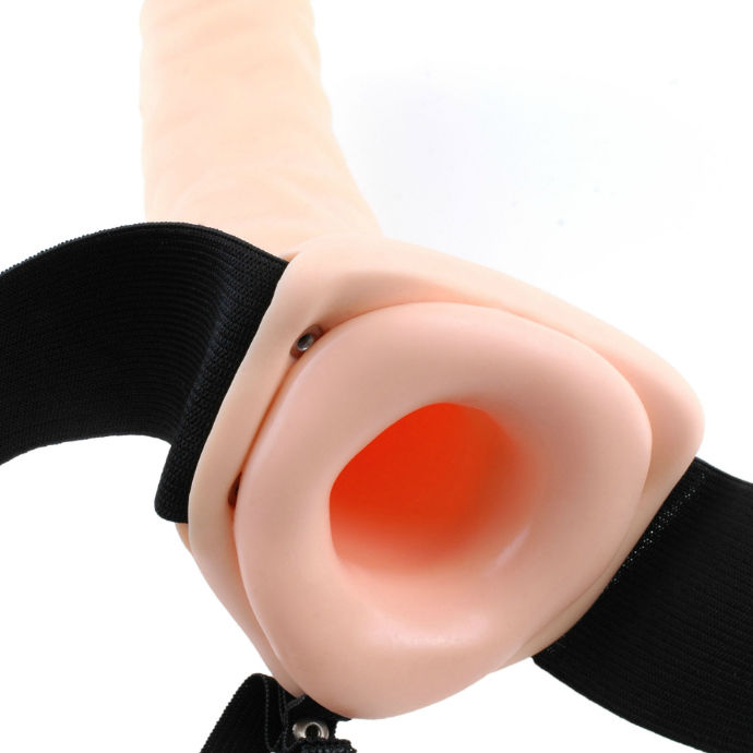 FETISH FANTASY SERIES - 19 CM VIBRANT CREUX STRAP-ON MARRON FETISH FANTASY SERIES
