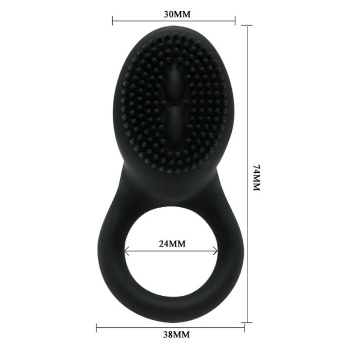 PRETTY LOVE - COBRA ANNEAU VIBRATEUR NOIR PRETTY LOVE MALE