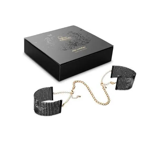 BIJOUX - DÉSIR MÉTALLIQUE MENOTTES EN MAILLE MÉTAL NOIR BIJOUX DESIRE METALLIQUE