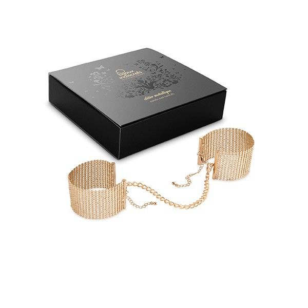 BIJOUX - DÉSIR MÉTALLIQUE MENOTTES MAILLE MÉTAL DORÉ BIJOUX DESIRE METALLIQUE