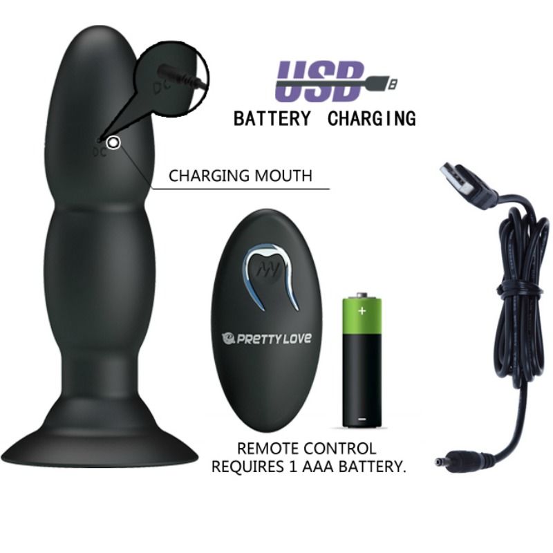 PRETTY LOVE - VIBRATEUR PLUG ET ROTATION PAR TÉLÉCOMMANDE PRETTY LOVE BOTTOM