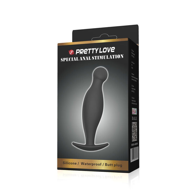 PRETTY LOVE - PLUG ANAL EN SILICONE E 11.7 CM NOIR PRETTY LOVE BOTTOM