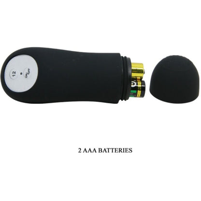 PRETTY LOVE - PLUG ANAL EN SILICONE FORME PÉNIS ET 12 MODES DE VIBRATION NOIR PRETTY LOVE BOTTOM