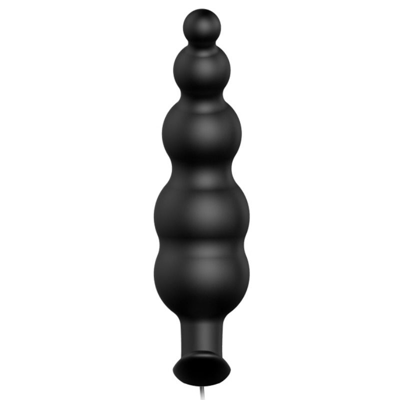 PRETTY LOVE - PLUG ANAL SILICONE EXTRA STIMULATION ET 12 MODES DE VIBRATION NOIR PRETTY LOVE BOTTOM