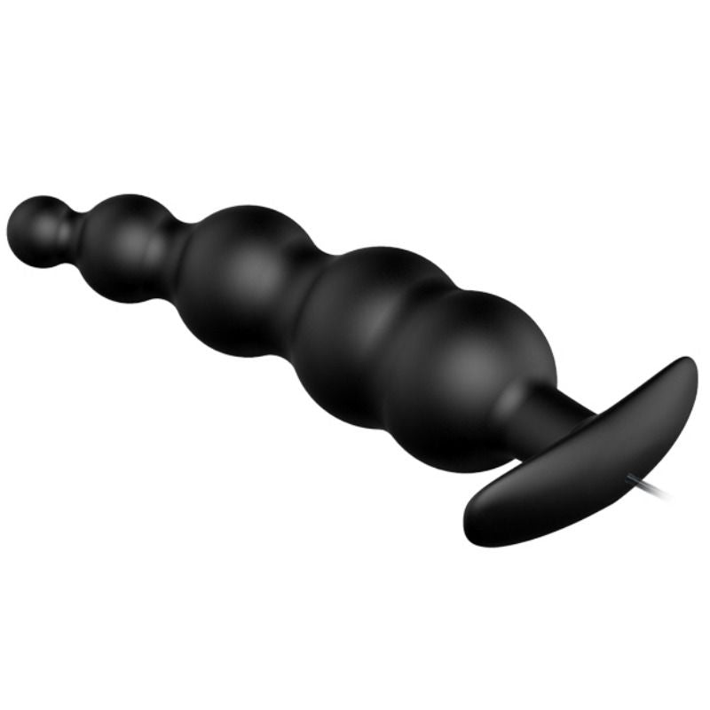 PRETTY LOVE - PLUG ANAL SILICONE EXTRA STIMULATION ET 12 MODES DE VIBRATION NOIR PRETTY LOVE BOTTOM