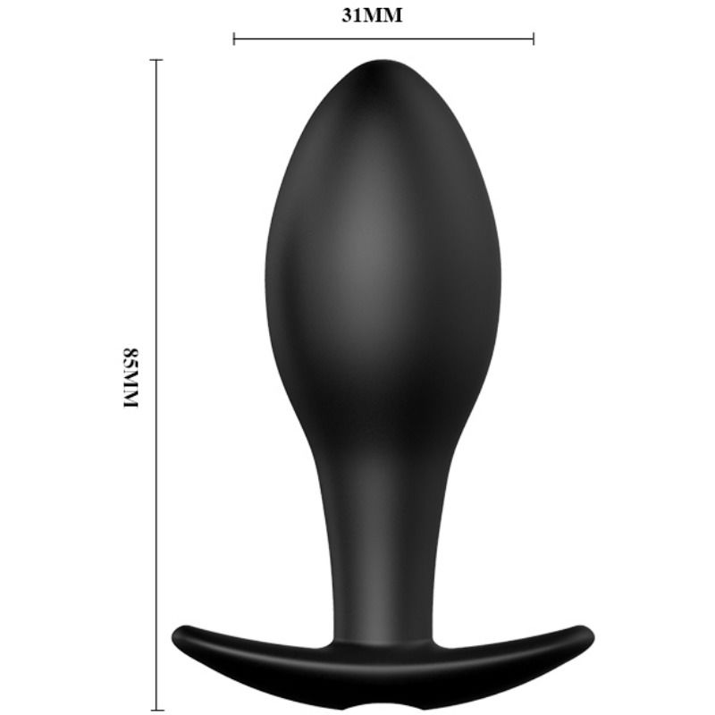 PRETTY LOVE - PLUG ANAL FORME DANCRE SILICONE 12 MODES DE VIBRATION NOIR PRETTY LOVE PARTY UP