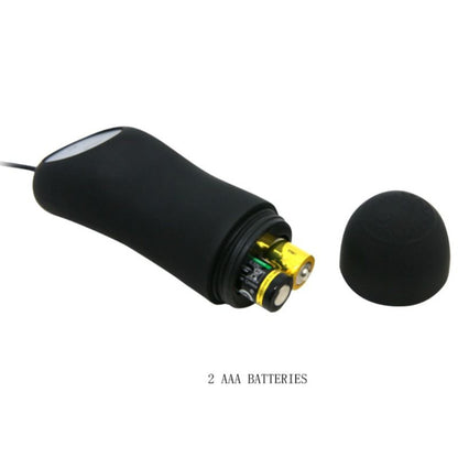 PRETTY LOVE - PLUG ANAL EN SILICONE 12 MODES DE VIBRATION NOIR PRETTY LOVE