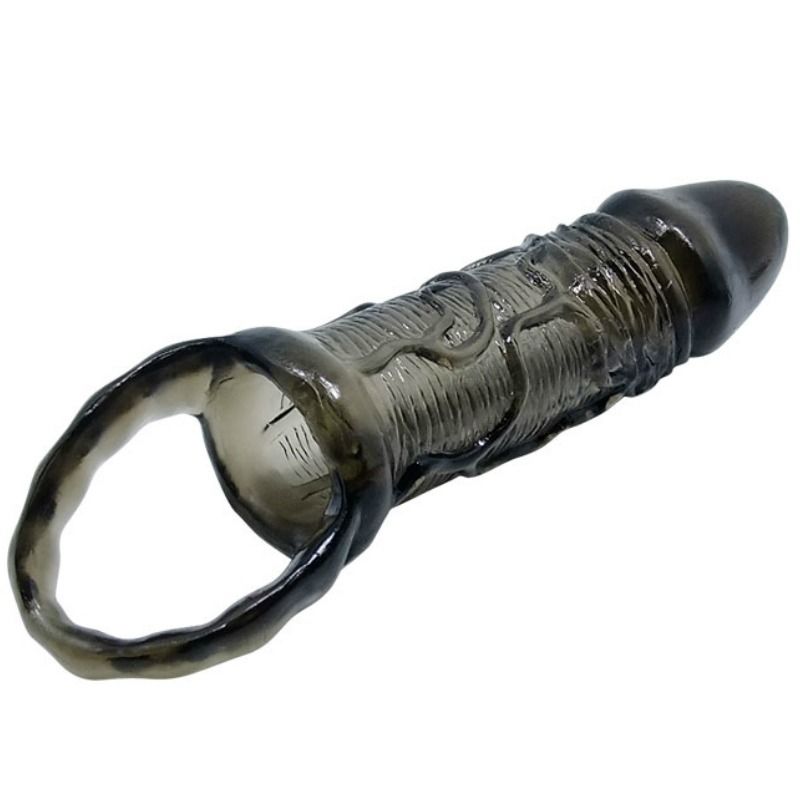 BAILE - GAINE DEXTENSION DE PÉNIS AVEC SANGLE POUR TESTICULES 11.5 CM BAILE FOR HIM