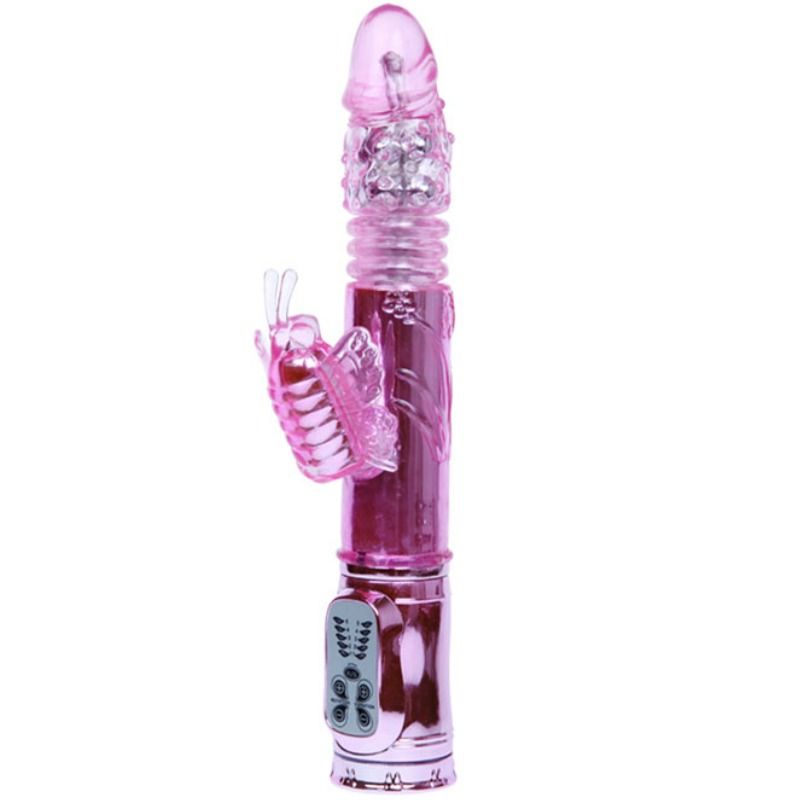 BAILE - VIBRATEUR RECHARGEABLE AVEC STIMULATEUR DE PAPILLON ROTATION ET THROBBING BAILE ROTATIONS