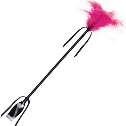 SECRETPLAY - FOUET & FEATHER NOIR ET FUCHSIA SECRETPLAY 100% FETISH