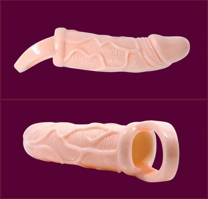 BAILE - GAINE DEXTENSION DE PÉNIS AVEC VIBRATION ET SANGLE POUR TESTICULES 13.5 CM BAILE FOR HIM