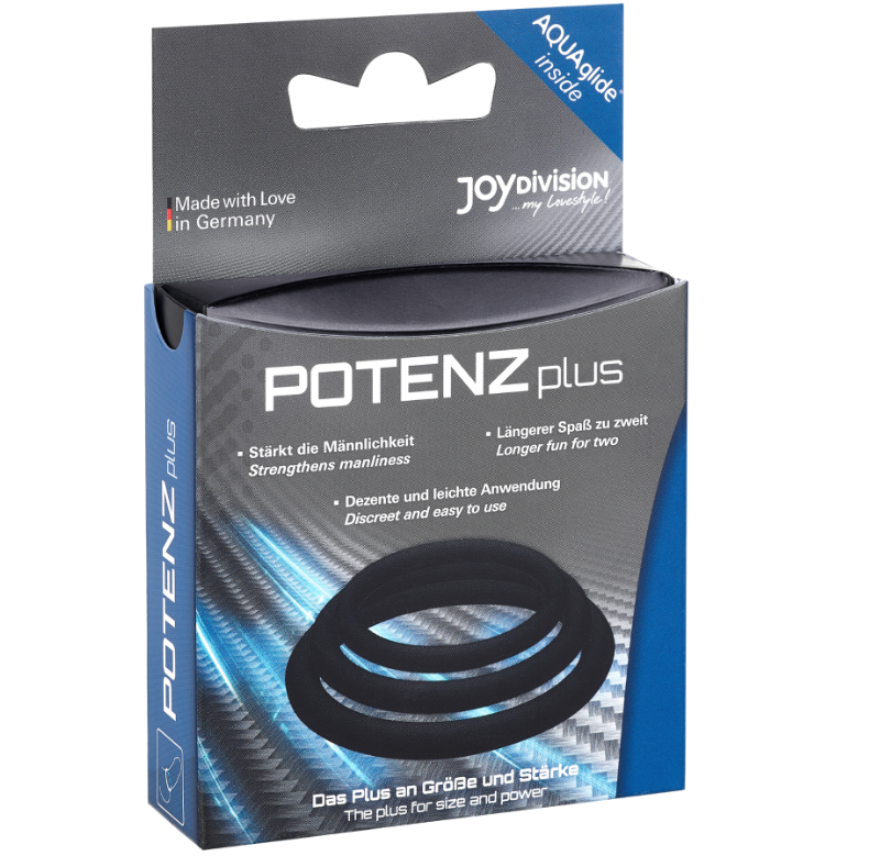 JOYDIVISION POTENZDUO - PLUS LOT DE 3 ANNEAUX NOIR - S, M, L JOYDIVISION POTENZDUO