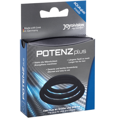 JOYDIVISION POTENZDUO - PLUS LOT DE 3 ANNEAUX NOIR - S, M, L JOYDIVISION POTENZDUO