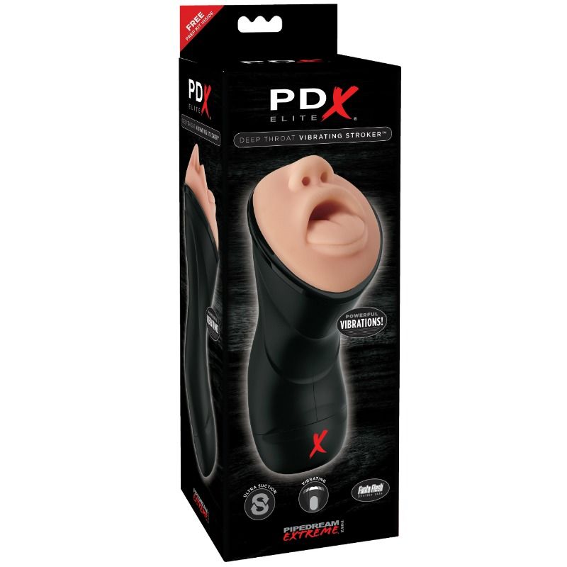 PDX ELITE - STROKER VIBRANT POUR GORGE PROFONDE PDX ELITE