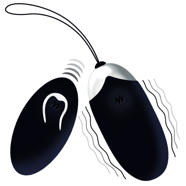 INTENSE - OEUF VIBRANT FLIPPY II AVEC TÉLÉCOMMANDE NOIR INTENSE COUPLES TOYS