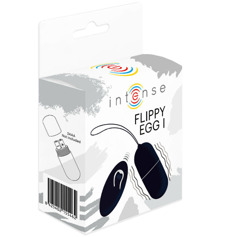 INTENSE - OEUF VIBRANT FLIPPY I AVEC TÉLÉCOMMANDE NOIR INTENSE COUPLES TOYS