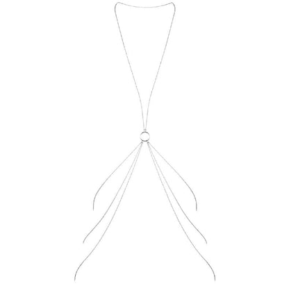 BIJOUX - MAGNIFIQUE CHAÎNES MÉTALLIQUES POUR LE CORPS 8 ARGENT BIJOUX MAGNIFIQUE