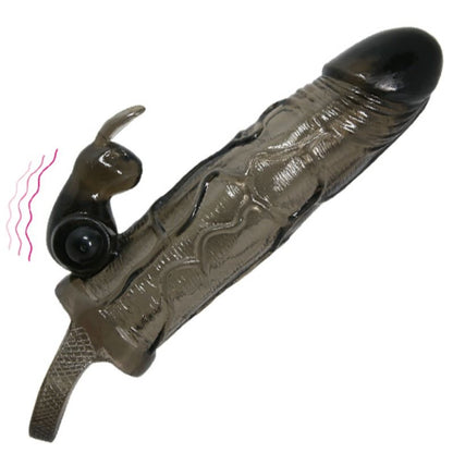 BAILE - COUVRE-PÉNIS BRAVE MAN AVEC LAPIN NOIR 16.5 CM BAILE FOR HIM