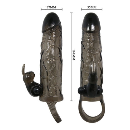 BAILE - COUVRE-PÉNIS BRAVE MAN AVEC LAPIN NOIR 16.5 CM BAILE FOR HIM
